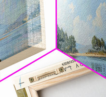 Load image into Gallery viewer, Artillery Lake Panoramic Framed Canvas Print, Lake House Art, Modern Decor, Travel Poster, Scenic View, Home Decoration