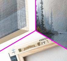 Carregar imagem no visualizador da galeria, Aylmer Lake Panoramic Framed Canvas Print, Lake House Decor, Rustic Art, Travel Poster, Scenic View, Home Decoration