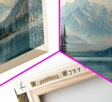 Load image into Gallery viewer, Bear Lake Alaska Framed Canvas Print, Panoramic Lake House Decor, Scenic View, Travel Poster, Rustic Art, Water Reflection