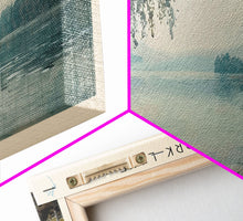 Load image into Gallery viewer, Beech Fork Lake West Virginia Framed Canvas Print, Panoramic Lake House Art, Scenic Painting, Travel Poster, Rustic Decor, Nature Scene