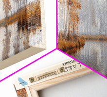 Load image into Gallery viewer, Birch Lake Framed Canvas Print, Panoramic Lake House Decor, Scenic View, Travel Poster, Rustic Art, Lake Painting