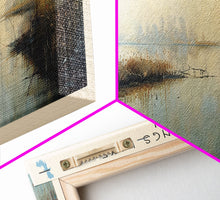 Carregar imagem no visualizador da galeria, Blue Springs Lake Missouri Framed Canvas Print, Lake House Art, Panoramic Scenic View, Travel Poster, Minimalist Art, Lake Painting