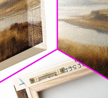 Carregar imagem no visualizador da galeria, Calamus Reservoir Nebraska Framed Canvas Print, Panoramic Lake House Decor, Wall Art, Travel Poster, Rustic Lake Painting, Nature Art