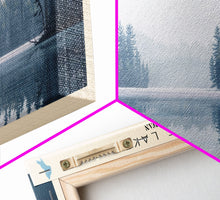 Carregar imagem no visualizador da galeria, Candle Lake Framed Canvas Print, Panoramic Lake House Decor, Wall Art, Travel Poster, Rustic Lake Painting, Home Decor