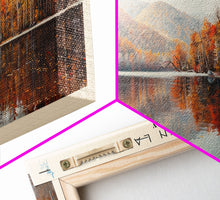 Cargar imagen en el visor de la galería, Cave Run Lake Kentucky Framed Canvas Print, Lake House Decor, Panoramic Wide Art, Travel Poster, Rustic Lake Painting, Nature Art