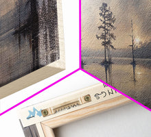 Cargar imagen en el visor de la galería, Clear Springs Lake Mississippi Framed Canvas Print, Panoramic Lake House Decor, Wide Wall Art, Travel Poster, Modern Lake Painting, Nature Art