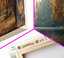 Load image into Gallery viewer, DeGray Lake Arkansas Framed Canvas Print, Lake House Decor, Panoramic Wall Art, Travel Poster, Modern Lake Painting, Nature Art