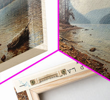 Carregar imagem no visualizador da galeria, Fishtrap Lake Kentucky Framed Canvas Print, Lake House Art, Panoramic Wall Art, Travel Poster, Serene Lake Painting, Home Decor