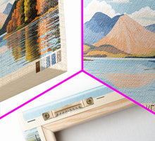 Cargar imagen en el visor de la galería, Ganoga Lake Pennsylvania Framed Canvas Print, Panoramic Art, Midcentury Modern, Pop Art, Living Room Wall Art, Travel Poster, Nature Painting, Home Decor