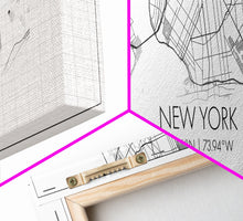 Load image into Gallery viewer, Panoramic New York City Map, New York Art, Map Print, Minimalist Wall Art, Canvas Art, Housewarming Gift, Street Map Art, Closing Gift