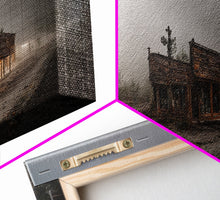 Carregar imagem no visualizador da galeria, Abandoned Rustic, Western theme canvas art, ghost town canvas print, wild west saloon art, man cave wall art, living room art, Cowboys