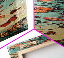 Carregar imagem no visualizador da galeria, Framed Canvas Monarch Butterfly Painting, Vertical Framed Wall Art, Natured Art Print for Living Room, Housewarming Gift, Butterfly Art