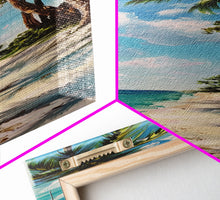 Carregar imagem no visualizador da galeria, Canvas Beach Landscape Painting, Textured Framed Canvas Art Print, Vertical Beach Art, Gallery Wall Painting, Modern Coastal Decor