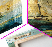 Carregar imagem no visualizador da galeria, Framed Sailboat Canvas Art Print Framed, Sailboat Painting, Nautical Wall Art for Beach House, Large Wall Art Print for Him, Coastal Art