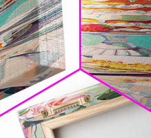 Load image into Gallery viewer, Cake Wall Art Framed and Printed on Canvas, Wall Art for Kitchen or Bakery, Food Art Print, Tall and Narrow Colorful Art for Kitchen