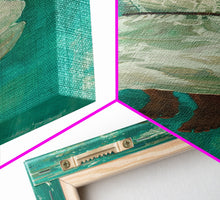 Carregar imagem no visualizador da galeria, Abstract Modern Canvas Art of Woman Underwater, Ocean Wall Art, Coastal Wall Art Print, Oversized Tall and Narrow Canvas Art