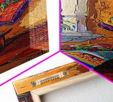 Cargar imagen en el visor de la galería, Framed and Printed Canvas Art of Mexican Hacienda, Still Life Botanical Wall Art, Tall Narrow Wall Art for Living Room, Entryway Wall Decor