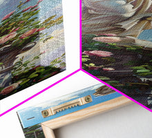 Carregar imagem no visualizador da galeria, Floral Angel Canvas Art Print Framed, Botanical Wall Art, Modern Botanical Still Life Art, Oversized Canvas Painting for Bedroom or Office