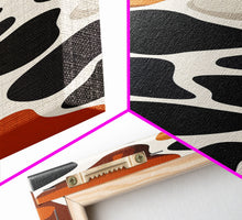 Carregar imagem no visualizador da galeria, Abstract Stone Pattern in Neutral Tones - Framed Canvas Print, Midcentury Modern Art, Skinny Art, Tall Art, Living Room Wall Decor, Minimalist Art