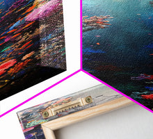 Load image into Gallery viewer, Deep Sea Adventure with Colorful Coral Reefs, Skinny and Tall Art, Stunning Framed Canvas Print, Underwater Landscape Wall Art