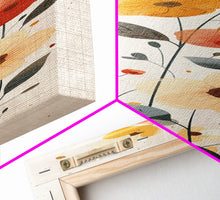 Load image into Gallery viewer, Delicate Poppy Flowers Skinny Art Tall Art Japanese Ukiyo-e Inspired Floral Print Framed Canvas Wall Art