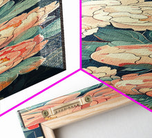 Load image into Gallery viewer, Delicate Peony Blossoms in Soft Pastel Hues on Japanese-Inspired Tall Vertical Canvas Print for Elegant Floral Decor