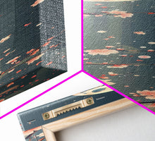 Carregar imagem no visualizador da galeria, Full Moon with Cherry Blossom Ukiyo-e Art, Framed Canvas Print Perfect for Skinny and Tall Spaces, Japanese Style Art