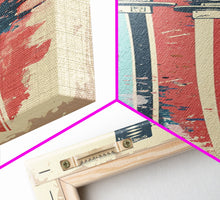 Carregar imagem no visualizador da galeria, Abstract Samurai Swords Framed Canvas Print Ukiyo-e Art Japanese Style Tall Art Skinny Art Wood Block Print