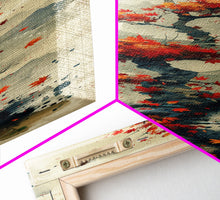 Carregar imagem no visualizador da galeria, Autumn Bonsai Tree Traditional Japanese Style Nature Art On Framed Canvas Print In Ukiyo-e Art Design Tall Skinny Wood Block Wall Decor
