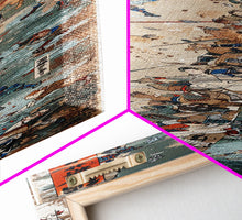 Load image into Gallery viewer, Battle Scene Featuring Warriors in Traditional Japanese Armor Ukiyo-e Art Framed Canvas Print Skinny Tall Art