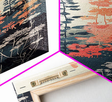 Carregar imagem no visualizador da galeria, Framed Canvas Print Of Elegant Wildflowers Set Against A Soft Background, Skinny Art, Tall Art, Japanese Style Art, Ukiyo-e Art, Wood Block Print