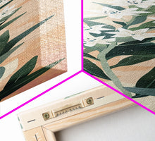 Load image into Gallery viewer, Elegant White Flowers On Tall Stems With Soft Background For Modern Wall Art Decor Ukiyo-e Japanese Style Art Framed Canvas Print