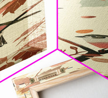 Cargar imagen en el visor de la galería, Charming Small Birds On Autumn Branches For Cozy Fall-Themed Wall Art Japanese Style Framed Canvas Print