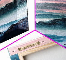 Load image into Gallery viewer, Dreamy Layers Of Misty Mountains At Dawn – Framed Canvas Print Skinny Art And Tall Art, Emphasizing Ukiyo-E Art And Japanese Style Art