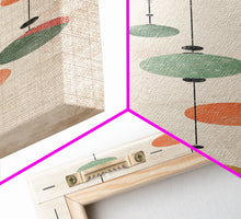 Carregar imagem no visualizador da galeria, Abstract Hanging Lanterns On A Rustic Background – Framed Canvas Print With Skinny Art And Tall Art In Ukiyo-E Art And Japanese Style Art