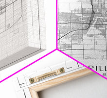 Load image into Gallery viewer, Amarillo Street Map, Texas Map, City Map Wall Decor, Travel Wall Art, Minimalist, Modern Art, Wall Art, Canvas Print, Canvas Wall Art