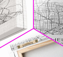 Load image into Gallery viewer, Anaheim Street Map, California Map, City Map Wall Decor, Travel Map, Minimalist, Modern Art, Wall Art, Canvas Print, Canvas Wall Art