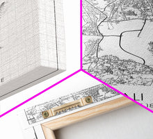 Load image into Gallery viewer, Bali Street Map, Indonesia Map, Asian City Wall Art, Travel Gift, Living Room Art, Minimalist Art, Wall Art, Canvas Print, Canvas Wall Art