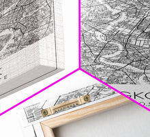 Load image into Gallery viewer, Bangkok Street Map, Thailand Map, City Wall Art, Asia Travel Art, Reception Décor, Modern Art, Wall Art, Canvas Print, Canvas Wall Art