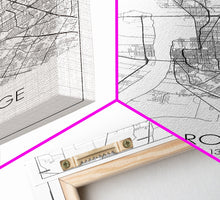 Load image into Gallery viewer, Baton Rouge Street Map, Louisiana Map, City Map Art, Modern Art, Wall Art, Canvas Print, Canvas Wall Art, Travel Gift, Home Wall Art