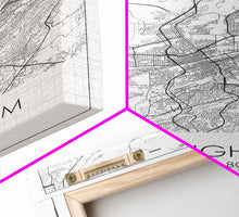 Load image into Gallery viewer, Birmingham Street Map, Alabama Map, City Map Art, Modern Art, Wall Art, Canvas Print, Canvas Wall Art, Minimalist Art, Housewarming Gift