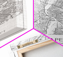 Carregar imagem no visualizador da galeria, Budapest Street Map, Hungary Map, City Map Art, Modern Art, Wall Art, Canvas Print, Canvas Wall Art, Bedroom Art, New Home Gift, Travel Art