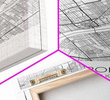 Load image into Gallery viewer, Detroit Street Map, Michigan Map, City Map Art, Minimalist Art, Wall Art, Canvas Print, Wall Art Bedroom, Travel Prints, Gift For Couple