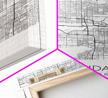 Carregar imagem no visualizador da galeria, Glendale Street Map, Arizona Map, City Map Art, Minimalist Art, Wall Art, Canvas Print, Black And White Map, Above Bed Art, Wanderlust Gift