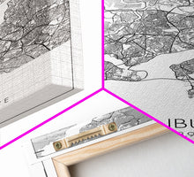 Load image into Gallery viewer, Istanbul Street Map, Turkey Map, City Map Art, Minimalist Art, Wall Art, Canvas Print, Travel Wall Art, Master Bedroom Décor, Gift For Her