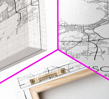 Load image into Gallery viewer, Madison Street Map, Wisconsin Map, City Map Art, Modern Art, Wall Art, Canvas Print, Bedroom Wall Art, Travel Wall Print, Gift For Men