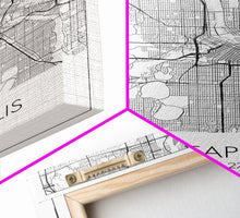 Load image into Gallery viewer, Minneapolis Street Map, Minnesota Map, City Map Art, Modern Art, Wall Art, Canvas Print, Travel Print, Master Bedroom Art, Graduation Gift