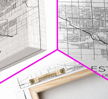 Load image into Gallery viewer, Modesto Street Map, California Map, City Map Art, Modern Art, Wall Art, Canvas Print, Home Décor Wall Art, Friendship Gift, Travel Wall Art