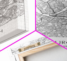 Load image into Gallery viewer, Pittsburgh Street Map, Pennsylvania Map, City Map Art, Minimalist Art, Wall Art, Canvas Print, Boys Room Wall Art, Aviation Gift, Travel Art