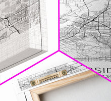 Load image into Gallery viewer, Riverside Street Map, California Map, City Map Art, Minimalist Art, Wall Art, Canvas Print, Office Wall Décor, Gifts For Dad, Travel Print